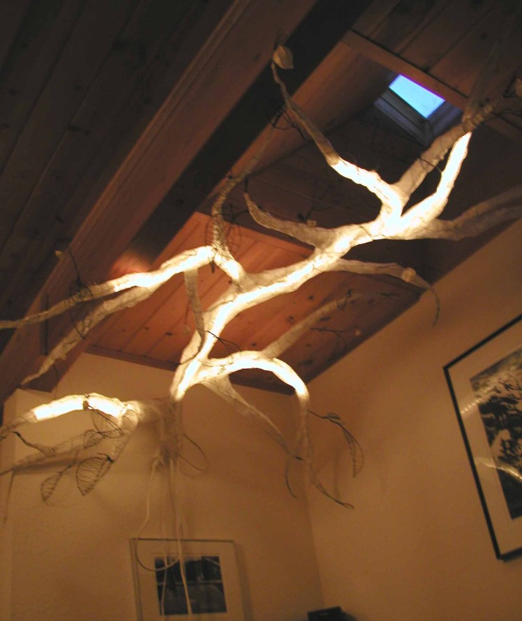 branch sculpture lighted