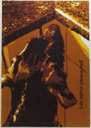 Title: Counter Surfer, reduction screen print, gale everett studio, 2013