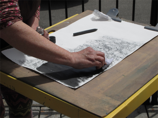 Blending using Turpentine. 