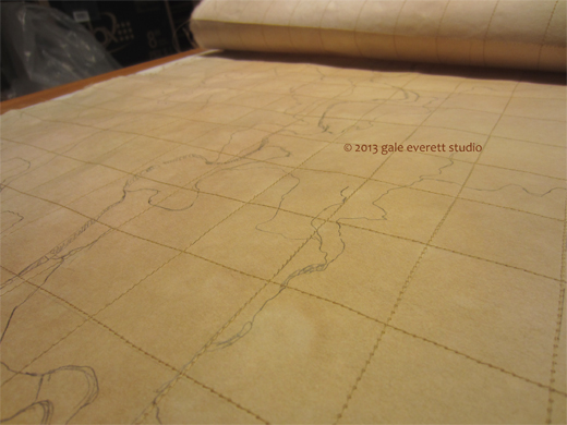 Creating the gridwork. 