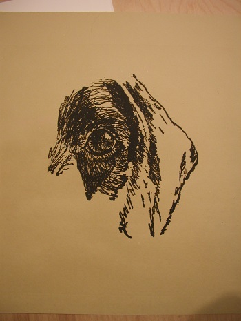 Moby IV on tan BFK Rives