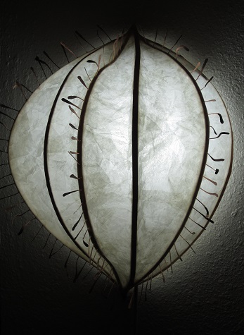 Lighted paper sculpture by Gale Everett Studio