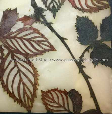 close up look at the waxed blackberry piece