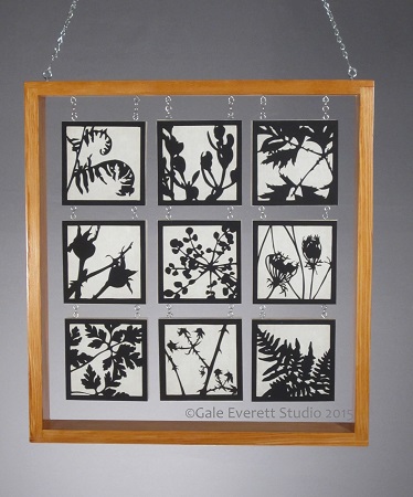 Stroll in the Woods, Gale Everett, hand cut paper, hemlock, spruce, metal